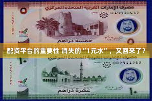 配资平台的重要性 消失的“1元水”，又回来了？
